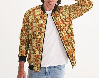 Men's Bomber Jacket 70s inspired print