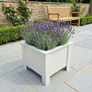 Solid Wood Planter Box, Handmade Garden Flower Pot, UK Made Fully Assembled