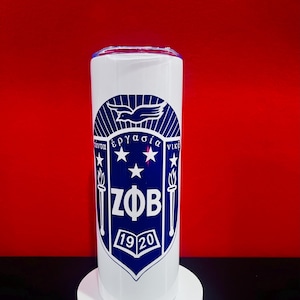 Zeta Phi Beta  Shield 20oz Tumbler includes straw and cleaning tool