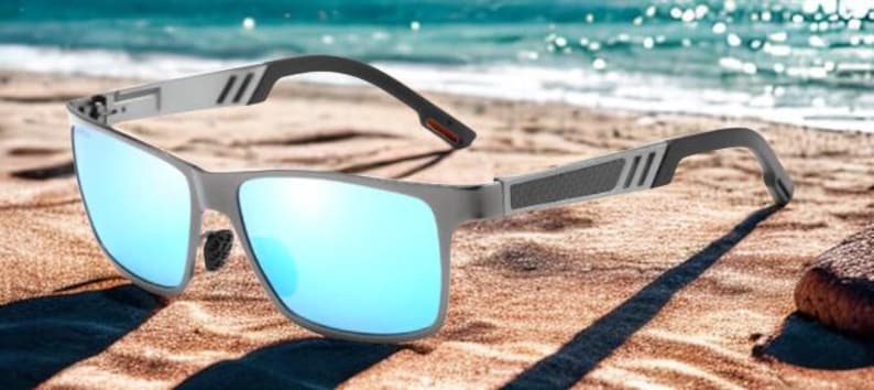 Gafas de sol polarizadas de metal de lujo imagen 1