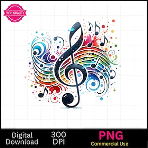 Music Note Clipart | Harmonious Music Note Clipart Bundle  | High-Quality Design | Musical Art | Printables | Commercial Use