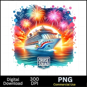 Cruise Squad 2024 Sublimation Digital Design PNG Vacation PNG