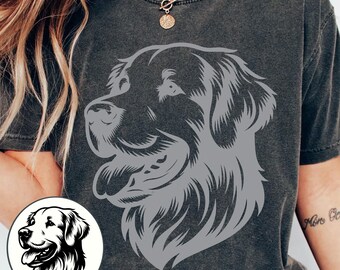 Plik z wycinaną laserowo głową golden retrievera | Pies SVG | Projekt drewnianego szyldu dla zwierząt | Plik Glowforge xTool LightBurn | Pobieranie cyfrowe