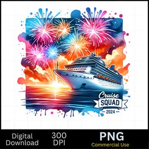 Cruise Squad 2024 Sublimation Digital Design PNG Vacation PNG