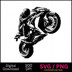 Sport fiets grote motorfiets racen motor rijder roadster laserbestand grijswaarden branden, gesneden vector achtbaan zwart wit cnc hout pdf, jpeg, dxf, eps