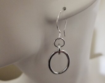 Lightweight Silver or Gold and Silver Aluminum Earrings with Sterling Silver Plated Earwires