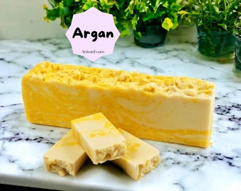 Savon artisanal à l'arganier et à l'huile d'olive | pain de savon | de savon pour la douche | Barre de savon en vrac | Savon biologique | Savon artisanal