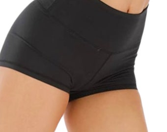 Gently Used - Extra Small- Pre-worn - Black Nylon yoga Undershort pants. Shorts may differ slightly from the photos.