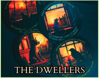 THE DWELLERS | Cardboard Coasters | Set of Four | Animals at Golden Hour | Thoughtfulness | Self-Reflection | Compassion