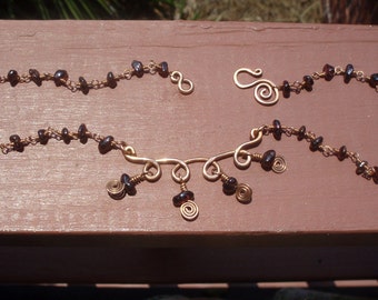 Garnet Copper Necklace