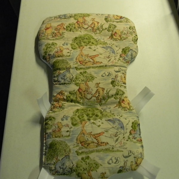 Eddie Highchair Chair Cover In Pooh   PLs let me know if you have 1 or 2 strap openings!