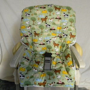 Polly  And Or Graco Slim High Chair Cover In Barn Animals