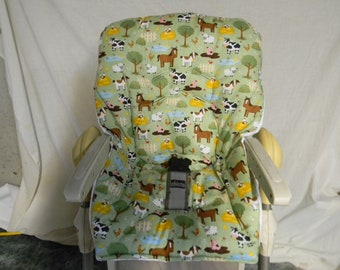 Polly High Chair Cover In Barn Animals