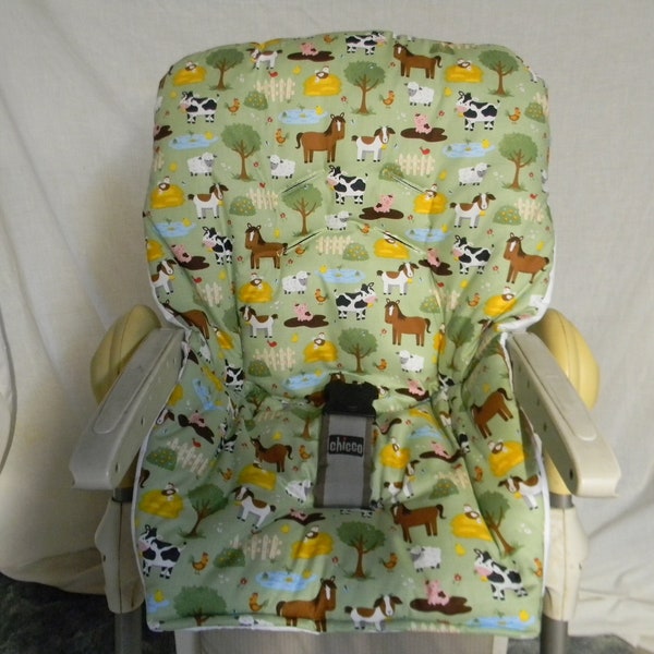 Polly High Chair Cover In Barn Animals