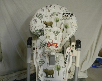 Prima Pappa Diner and more High Chair Cover  Farm Print