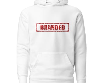 Branded Cotton Blend Hoodie: Classic Streetwear with Pouch Pocket