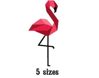 Flamingo Embroidery Design