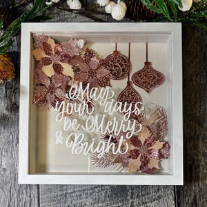 Christmas gift, Christmas decoration, shadow box, premade, Christmas gifts for her, handmade, 3D, winter decor, gifts, mom, sister