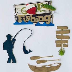 Gone Fishing, scrapbooking, cardmaking, embellishments, ephemera, Father's Day, men, boys, son, hobby, fishing, outdoors, boat, fisherman