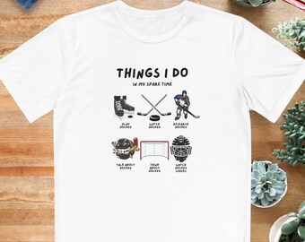 Youth Hockey Tshirt - Things I Do In My Spare Time