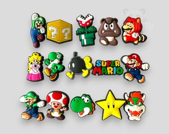 Mario Croc Charms, Cartoon Croc Charms, Cute Charms for Shoes, Clog Decorations,