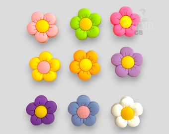 Flower Croc Charms, Summer Croc Charms, Cute Charms for Shoes, Clog Decorations,