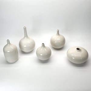 Jarrones de cerámica blanca