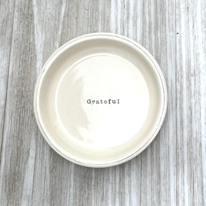 Plato de tarta personal &#39;agradecido&#39;