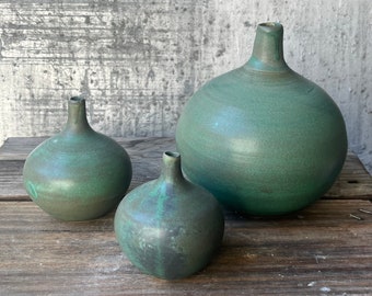 Green Ceramic Vases