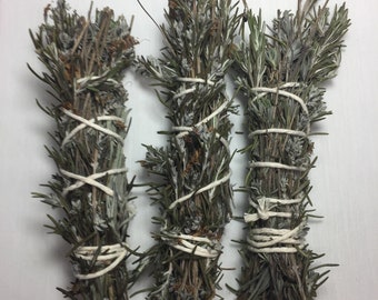 Set of 3 Dried Lavender Bundles, housewarming, potpourri, fragrance bundles, herbs, rosemary, sage, sachet