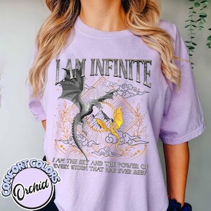 I Am Infinite Comfort Colors Shirt, Fourth Wing Shirt, Violet Sorrengail Dragon Rider, Gift for Book Lover, Bookish Shirt, Onyx Storm Shirt