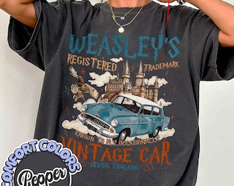 ★THE MUSEUM VISITOR★ CAR DRAWING VINTAGE WASHED TSHIRTS OF THE MUSEUM VISITOR☆CAR DRAWING VINTAGE WASHED T-SHIRTS (THE