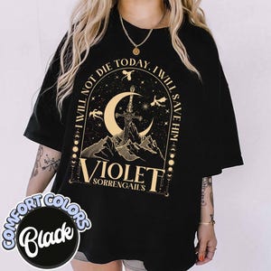 I Will Not Die Today Comfort Colors Shirt, Onyx Storm Shirt, Fourth Wing Shirt, Violet Sorrengail Dragon Rider, Gift for Book Lover, Bookish