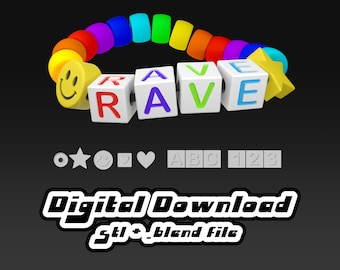 3D Printable Jumbo Fursuit Kandi Beads STL Files