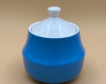Vintage aquablauwe suikerpot - Ceramic Guild Esperanto Japan