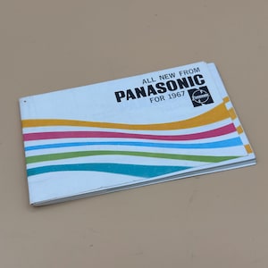 Vintage 1967 Panasonic Product Catalog - 40 pages of Retro Electronic Cool - MidCentury Design History - TV Radio Stereo Phonograph Tape