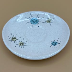 Atomic Starburst Teacup Saucer: Mid-Century Modern Franciscan Dinnerware