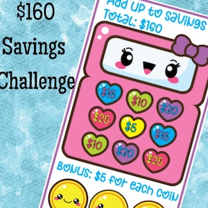 Add Up To Savings Challenge DIGITAL DOWNLOAD Cash Stuffing Challenge Low Income Budget Printable 2 sizes A6 & Half Sheet Nerdy Big Amount