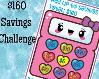 Add Up To Savings Challenge DIGITAL DOWNLOAD Cash Stuffing Challenge Low Income Budget Printable 2 sizes A6 & Half Sheet Nerdy Big Amount