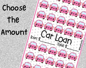 Car Loan Pay Off Savings Challenge DIGITAL DOWNLOAD Cash Stuffing You Choose Amount Low Income Budget Printable 2 sizes A6 & Half Sheet