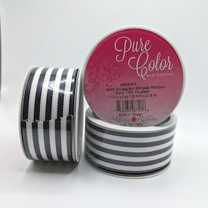 Black & White Striped Ribbon