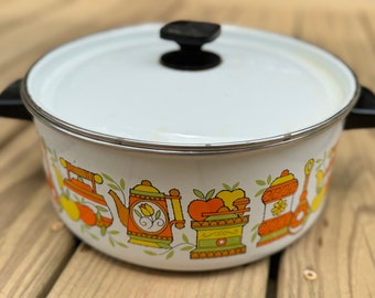 Vintage 1970's West Bend Enamelware Stock Pot