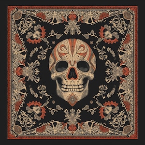 Día de los Muertos, Bandana, Bandana Pirata, Tampa, Bucaneros, Gasparilla, Vaquero, Bandana, Bandana Española, Bandana para Mascotas, Vaquera, Occidental