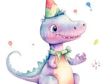 14 PNG Clipart di dinosauri carini, dinosauro bambino, clipart acquerello stampabile, PNG di alta qualità, download digitale, lavoretti di carta, diario spazzatura
