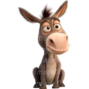 24 Funny Donkey Clipart, Donkey Clipart, Printable Watercolor clipart, High Quality JPG/PNGs, Digital download, Paper craft, junk journals
