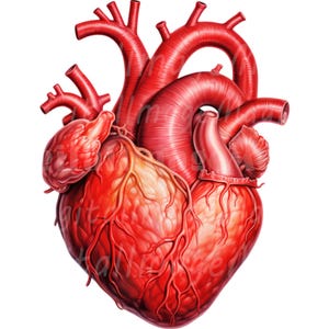 18 Clipart de Coração Humano, Anatomia, Halloween, Clipart de aquarela para impressão, JPG/PNG de alta qualidade, Download digital, Artesanato em papel, Diários de lixo