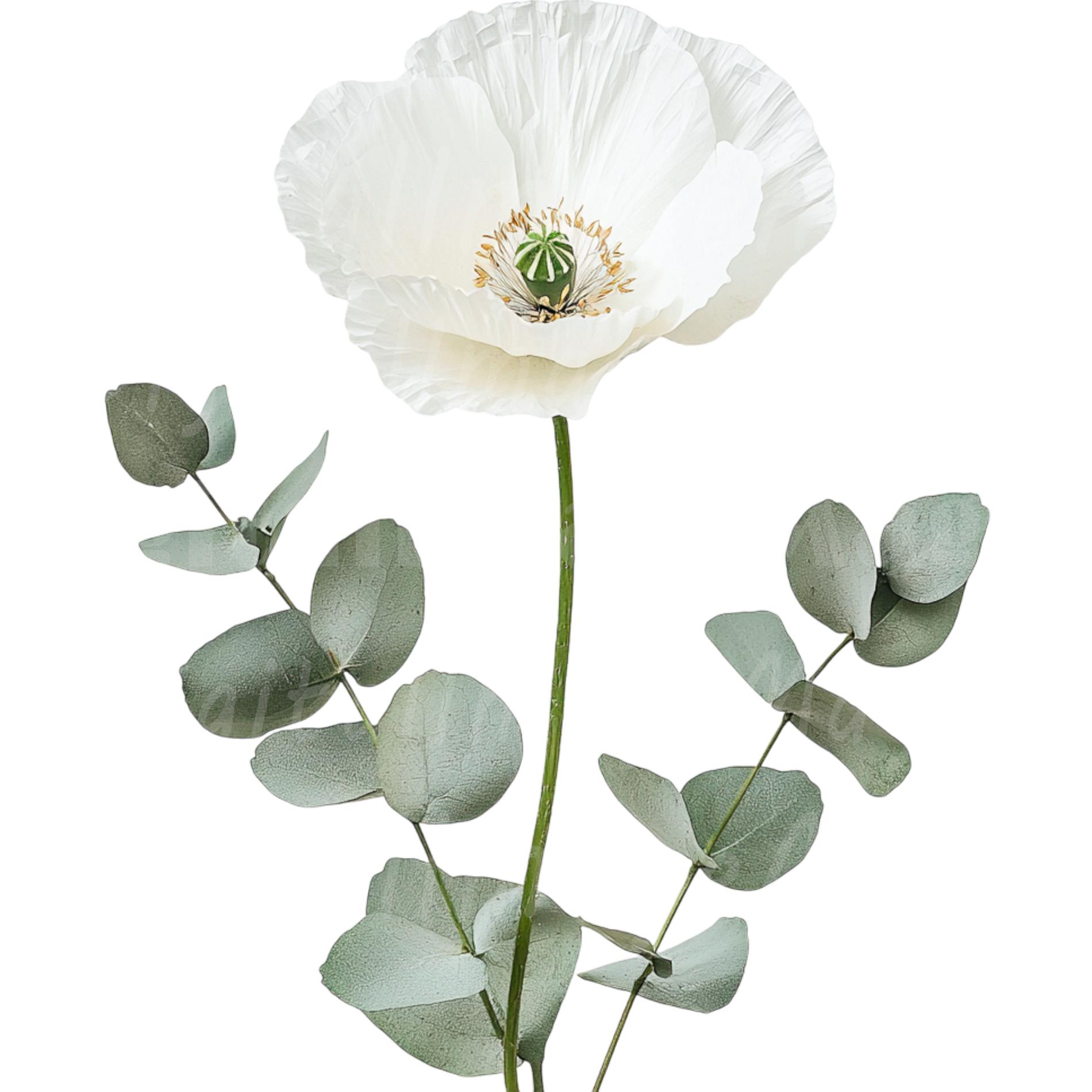 12 Poppies Wall Art, Poppy Clipart, Poppies printable, Watercolor clipart, High Quality PNG/JPG, Digital download, Paper craft, Junk journal