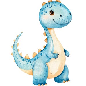 24 PNG dessin animé dinosaure Clipart, bébé dinosaure, clipart aquarelle imprimable, PNG de haute qualité, téléchargement numérique, créations en papier, journal indésirable