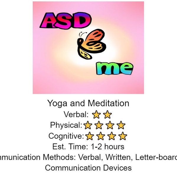 ASD & ME Activity Kit- Yoga and Meditation