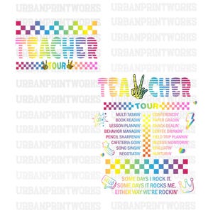 Teacher Summer Tour Png, Teacher World Tour Png,,Teacher Summer Svg,Back To School Svg,Retro Teacher Tour Shirt, Gift For Teacher